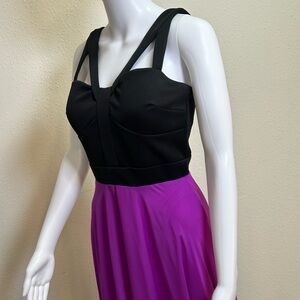 Adrianna Papell  Black and Purple Dress